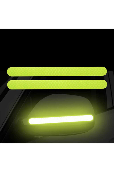 Choice 2PCS Green 4PCS Car Reflective Stickers Auto Door Rearview Mirror Refl...