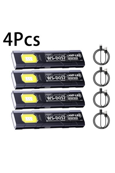 Choice 4 قطع مصباح يدوي LED COB قابل لإعادة الشحن بمنفذ Type C، 600 لومن، مصب...