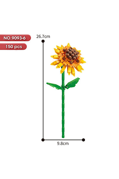 Choice 9093-6 مكعبات بناء على شكل زهور اصطناعية للديكور المنزلي وتزيين الطاول...