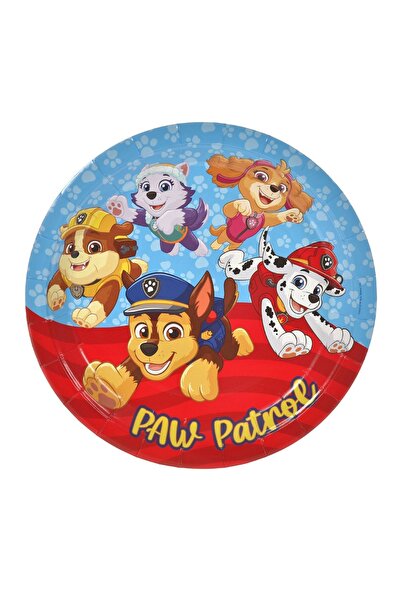 OEM Farfurii de Petrecere din Carton Roșii Bleu cu Model Paw Patrol Ø23cm, 6b...