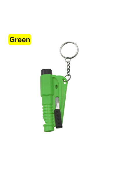 Choice Green Mini Safety Hammer Keychain Car Escape Tool 3 in 1 Emergency Gla...