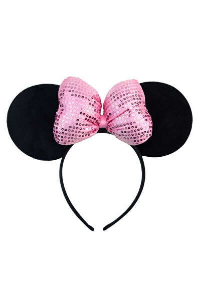BANDAI R Cartoon Mouse Ears Headband Polka Dot Sequins Bow Hair Hoop LED Ligh...