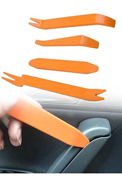 Forbin 4 Parça Oto Teyp Döşeme Trim Sökme Aparatı Seti Kapı Paneli Klips Sökücü Plastik