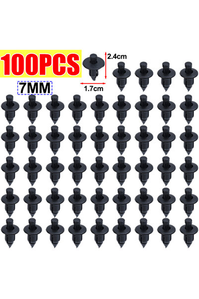 Choice مشابك تثبيت بلاستيكية للسيارات 7 مم (100 قطعة) 100/50 قطعة، مشابك تثبي...