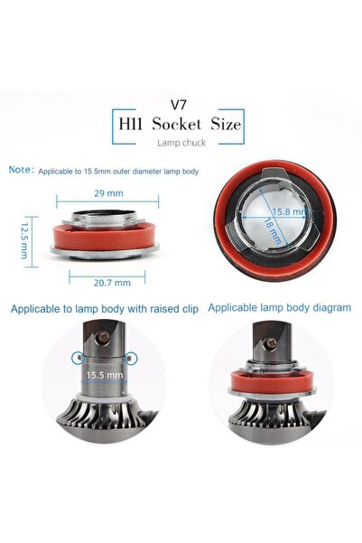 Choice H11-1PC For V7-9005/9006/9012/H11/H7/H4/H1 Head Lamp Retainer Clips Ca...
