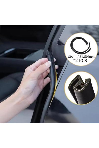 Choice قطعتان من شريط مطاطي لحافة باب السيارة من نوع B Pillar لسيارات تسلا مو...