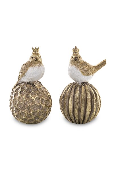 DecoDepot Bird figurine on a globe, 13x6.5x6.5 cm