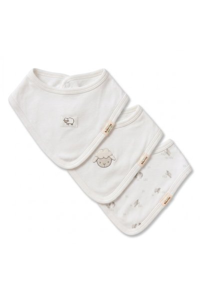BabyCosy %100 Organik Pamuk GOTS Sertifikalı 3’lü Bebek Önlük Seti