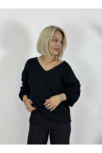 SİSTA MODA 520 Front and Back V-Neck Mercerized Knitwear