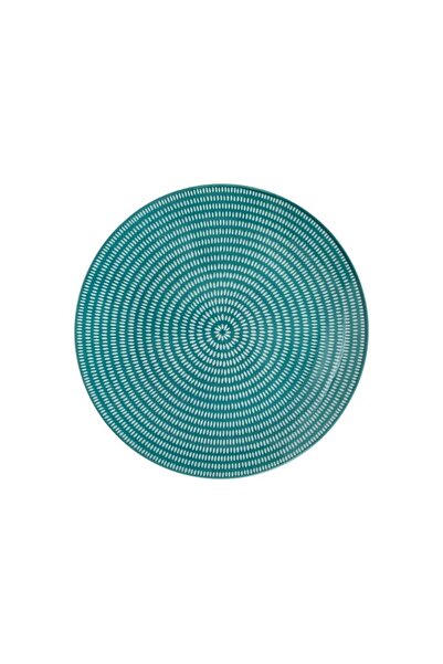 OEM Farfurie de Porțelan Verde cu Model Spiralat Alb Ø19cm – pentru servire e...