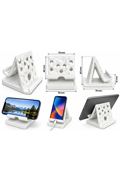 Masaüstü Telefon ve Tablet Standı – Ayarlanabilir Katlanabilir Telefon Tutucu