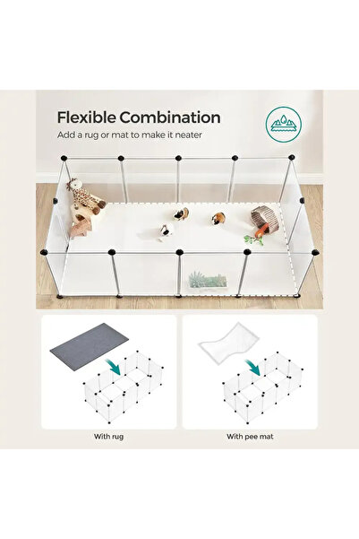 Songmics Home Țarc pentru animale, Songmics, 143 x 46 x 73 cm, alb