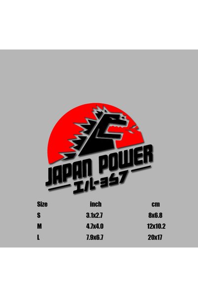 Choice ملصق ديناصور ياباني أسود بطول 8 سم و6.8 سم من JAPAN POWER، ملصق كرتوني...