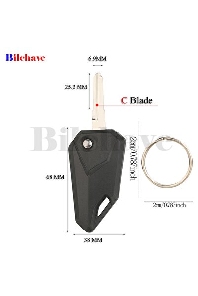 Choice C Blade Moto Key JYQ Remote Moto Key For Honda Yamaha Suzuki Pulsar He...