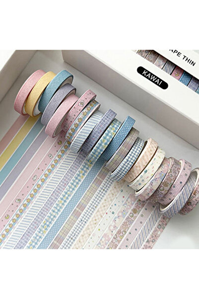 Choice Light pink 20 Rolls/Box Retro Vintage Washi Tape Floral Plaid Patterns...