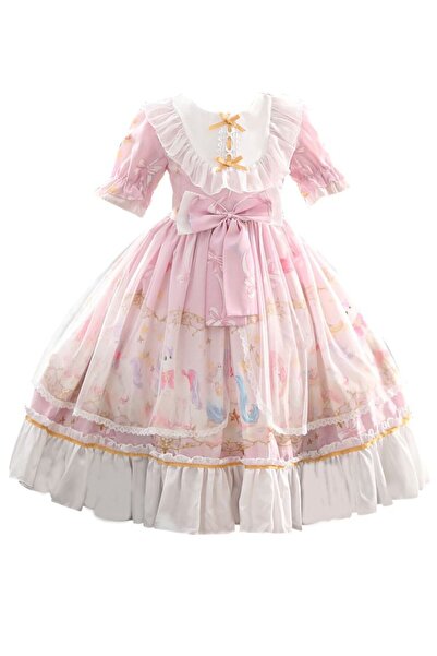 Generic Girls Short Sleeve Classic Sweet Lolita Dress Princess Halloween Cosp...