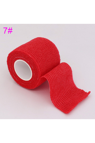 Choice 2.5cm 1pcs A0170-red 14 Colors Colorful Athletic Wrap Tape Self Adhesi...