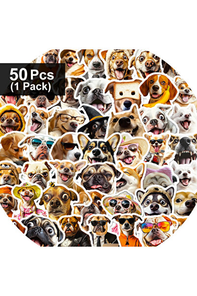 Choice 50 قطعة (عبوة واحدة) 10/50/500 قطعة ملصقات كلاب مضحكة، ملصقات كرتونية ...