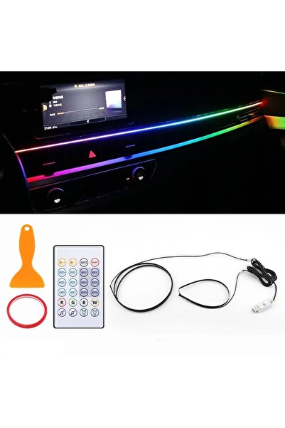 Choice مصباح جو داخلي للسيارة LED ملون 2 في 1 مع تحكم عن بعد عبر التطبيق، إضا...