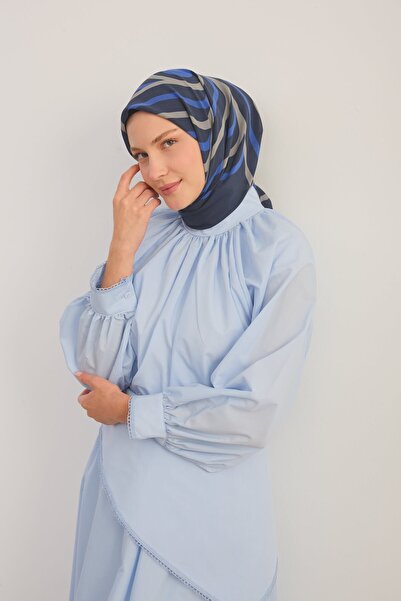 Silk Home نسيم الصيف أوربان سترايب باللون الأزرق الداكن