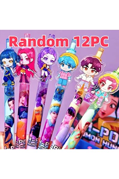 BANDAI 12 قلم عشوائي - مجموعة دفاتر ملاحظات شعبية بتصميم صيد السحرة، هدية كرت...