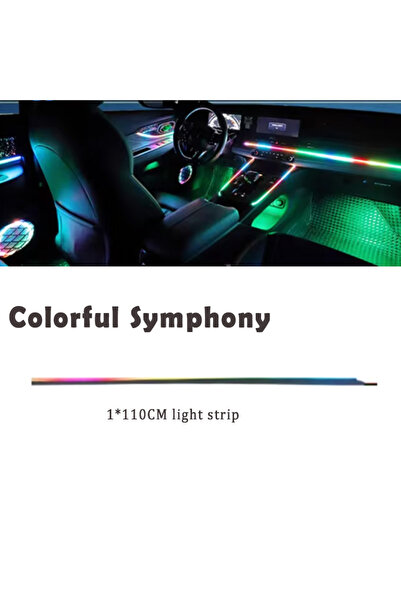 Choice شريط إضاءة سيمفوني RGB بطول 110 سم، 18 في 1، مع مكبر صوت، متوفر بأطوال...