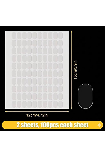 Choice 200pcs YITAPE 200PCS Transparent Double Sided Tape Pads Waterproof Non...