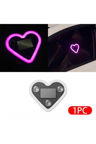 Choice مصباح سيارة شمسي عالمي على شكل قلب من SEAMETAL، إضاءة LED للنوافذ على ...