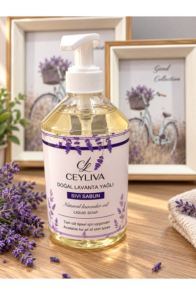 Doğal Lavanta Yağlı Sıvı Sabun 500 ML Nemlendirici Sıvı Sabun & Cildi Kurutmayan Formül