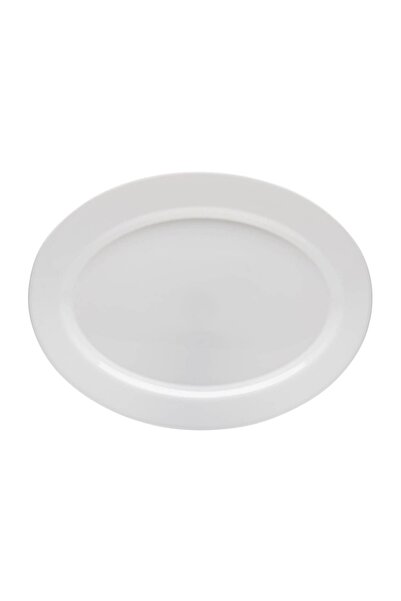 OEM Platou Servire Oval Alb din Opal 35.5x26.5cm – pentru aperitive, desertur...