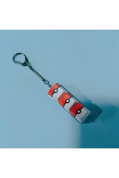 Choice 3 Button Cute Anime Pokeball Light Up Fidget Keychain, Mini Mechanical...