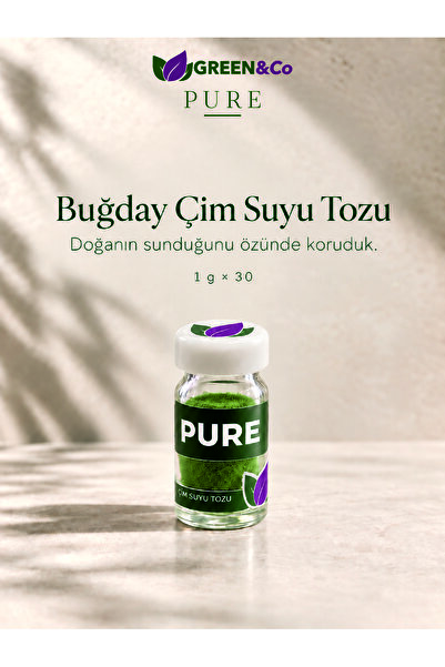 PURE - Buğday Çim Suyu Tozu (1 gr X 30 Adet)