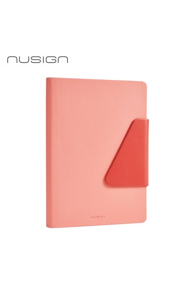 Nusign ENS209 A5 Deri Kapaklı Defter 80 g/m² 96 Yaprak Çizgili + Noktalı Pembe