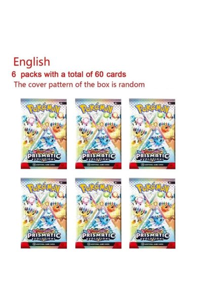 BANDAI 6 عبوات 360 قطعة/صندوق 10 بطاقات/عبوة بطاقات بوكيمون إنجليزية من سلسلة...