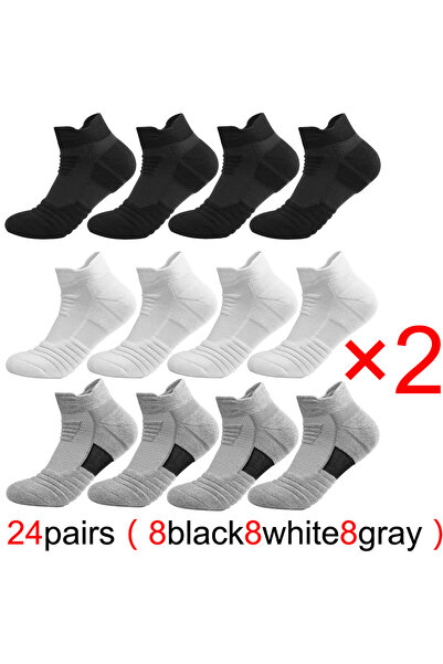 Choice US 7-10 EUR40-45 24pairs 3/6 Pairs Breathable Mesh Athletic Terry Sock...