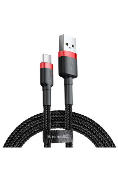 Baseus Καλώδιο Δεδομένων Cafule (Catklf-A91), USB σε Type-C, 3A, 0.5μ, μαύρο;...