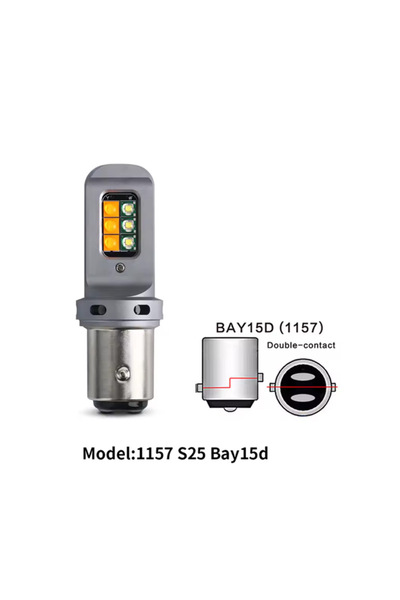 Choice مصباح LED واحد من نوع S25 1157 BAY15D، T25 3157، T20 7443، 1157 BAY15D...