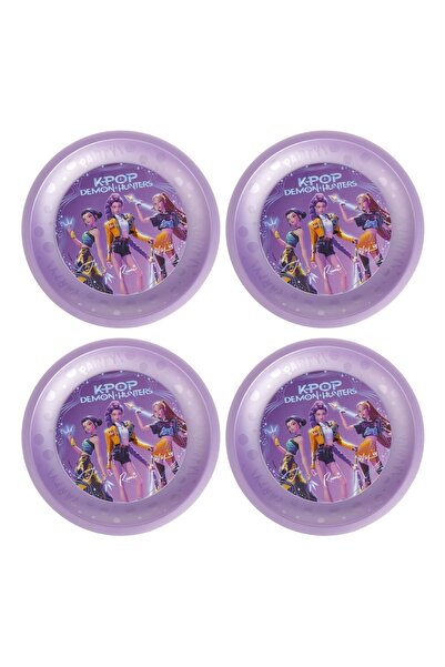 OEM Farfurii de Petrecere din Plastic Lila cu Model K-POP Demon Hunters Ø21cm...