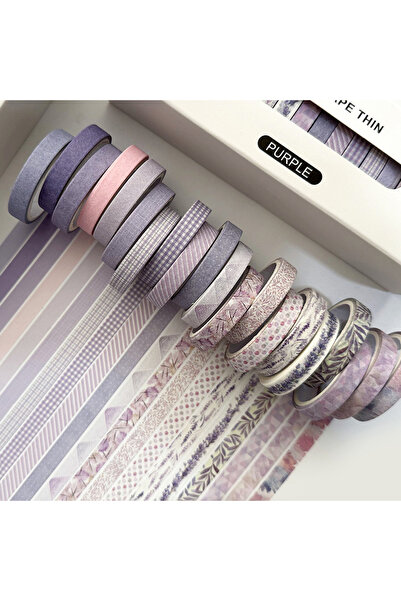 Choice Purple 20 Rolls/Box Retro Vintage Washi Tape Floral Plaid Patterns DIY...