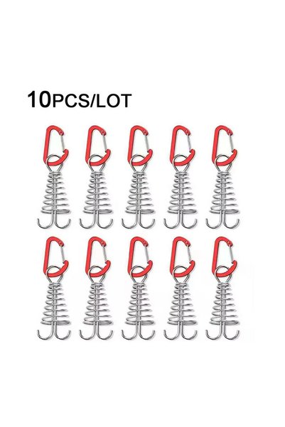 Choice red 10pcs Tent Deck Nails Octopus Wind Rope Fixing Buckle, Wooden Deck...