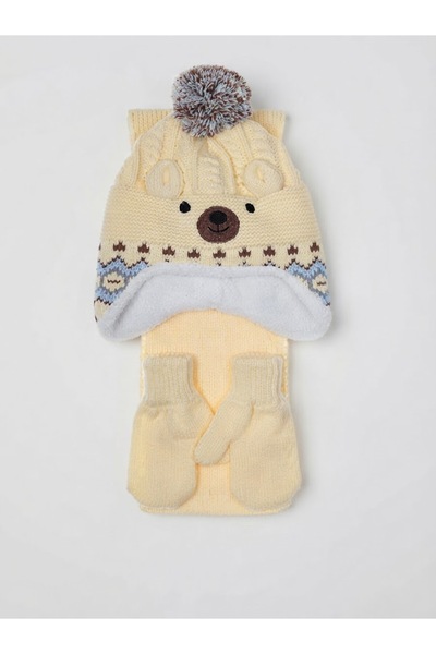 Fonem Fo 5192 Rasin 3-Piece Scarf-Beret-Gloves Set