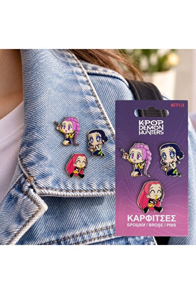 OEM Set de insigne emailate KPop Demon Hunters - 3 bucăți