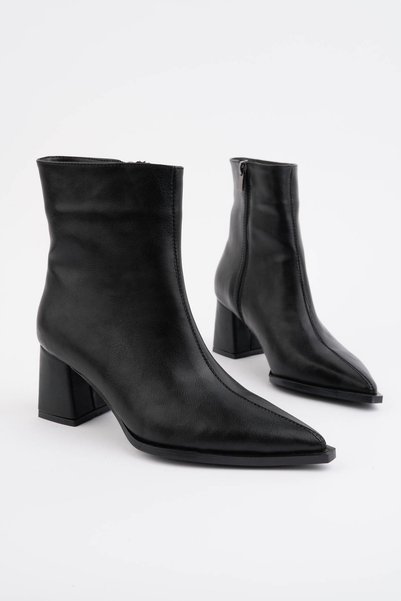 CANPOLATAYAKKABI Aseli̇m Women's Heel Boots for Daily Use Heel Height 6 cm