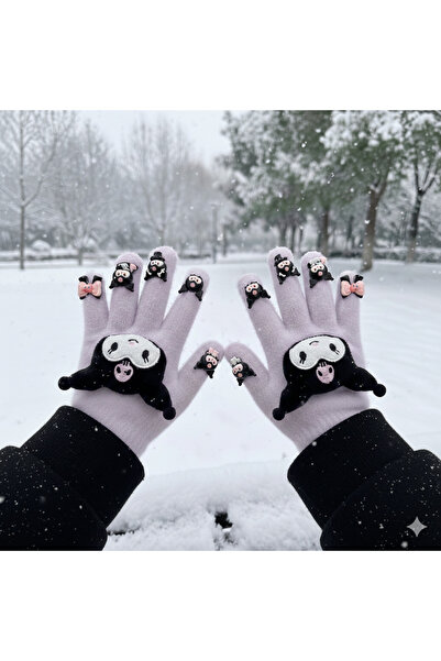 EliraToka Flexible Lycra Knitted Children's Gloves with Children's Figures an...