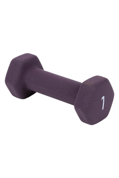 OEM Ganteră hexagonală din neopren mov de 1 kg - Ideală pentru antrenamente a...