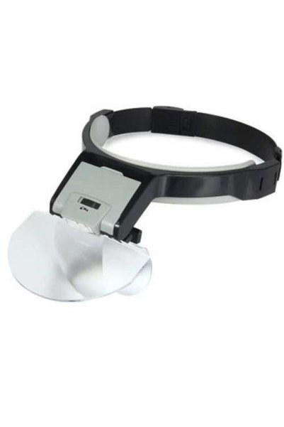 NW NessiWorld Hat-Type Magnifying Glass with Lens Attachment, 5 Lenses, and L...