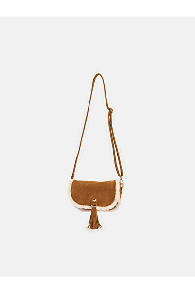 LC Waikiki Rmz Gi̇yi̇m Farkiyla Suede Look Girls' Shoulder Bag
