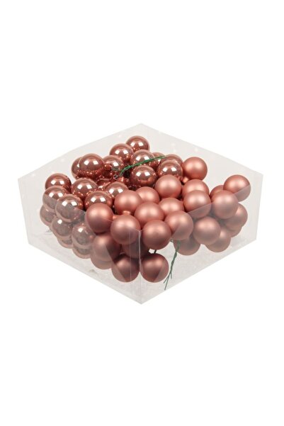 DecoDepot Set of 72 glass balls, coral, mix, 3 cm