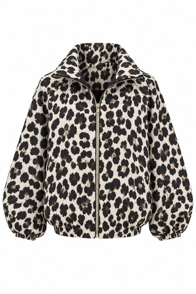 Laluvia Leopar Bomber Ceket - 9636