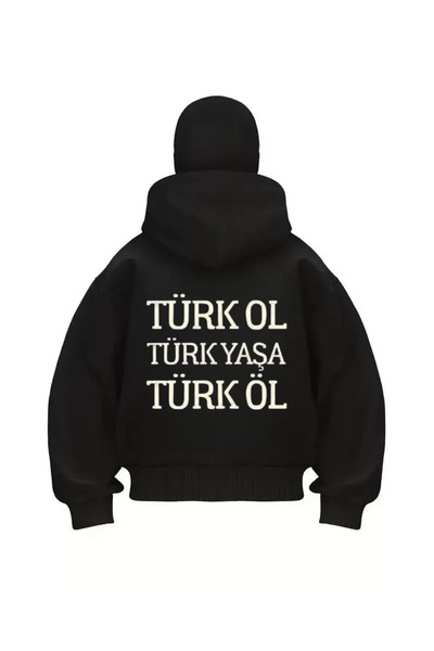 Gofeel سترة تركية كبيرة الحجم مطبوعة عليها عبارة "Turkish Ol Turkish Yaşa Tur...